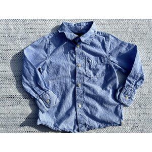 Label Of Graded Goods Shirt 3t 4t Blue Striped One Pocket Button Down Kids Boys